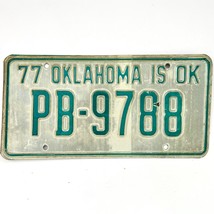 1977 United States Oklahoma Pittsburg County Passenger License Plate PB-9788 - £14.93 GBP