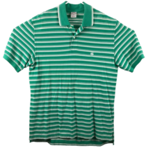 Brooks Brothers Shirt Men&#39;s Large Green White SS Polo Striped 346 100% C... - £15.01 GBP