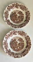 Set of 2 Booths Vintage Brown and Cream British Scenery Bowls 8.25” - $25.10