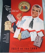 Fruit Of The Loom That’s My Label Too Advertising Print Ad Art 1948 - €7,83 EUR