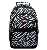 ZEBRA  Backpack School Pack Bag  Zebra Stripe Design Back Pack Book Scho... - £18.68 GBP