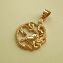 New Exclusive 14K Yellow Gold Sterling Silver Pendant Gorgon Head Valentines Day - £72.31 GBP