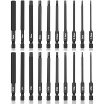 20 Piece Hex Head Allen Wrench Drill Bit Set, 1/4 Inch Hex Shank Metric ... - £26.57 GBP