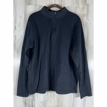Weatherproof Mens Sweater Black Waffle Knit 1/4 Zip Pullover Size XL - £10.89 GBP