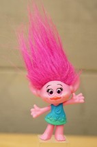 Dreamworks Trolls Poppy 2&quot; Mini Action Figure 3&quot; Hair Plastic Toy Cartoon Movie - £3.88 GBP