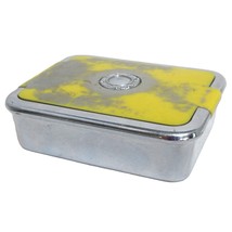 Vintage Pill Box w/ Mirror Chrome Color Plastic 3 Compartments Steampunk Hipster - £15.95 GBP