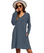 Wildtrest Women's Long Sleeve Cover-Up Dress UPF 50 Shirt Hoodie Grey M ... - €22,15 EUR
