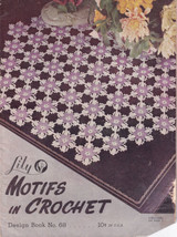 1953 Motifs in Crochet Patterns Lily Mills Book No 68 - $9.00