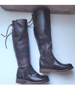 Bed Stu Boots Leather Manchester Knee Hi Lace up Brown Glaze Women 6.5 New - $274.09 CAD