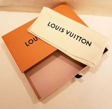 Louis Vuitton Wallet Storage Box with Dust Bag and Gift Shopping BagOrange/Beige - £54.29 GBP