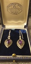 Antique Vintage 1900 Heavy - Colonial India Amethyst Sterling Silver  Ea... - £93.08 GBP