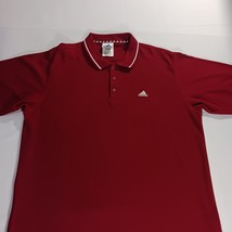Adidas RN#88387 Men's Red Cotton Blend Short Sleeve Polo Shirt Size Large image 9