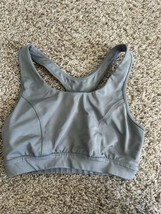 Tek Gear Sports Bra Women Small Gray High Impact Pullover Racer Back Wireless - £4.70 GBP