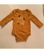 Size 6 mo Carters fall autumn outfit romper baby 1 piece orange - $13.59
