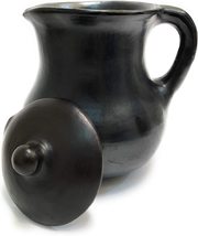 Chocolate or Water Pitcher Jar Carafe with Lid 1.5 Liters Unglazed Handm... - £78.69 GBP