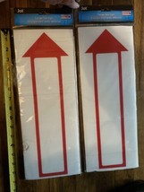 Garage Sale Signs Double-Sided Red And White Arrow W/Metal Stands 16X6 SEALED - £15.65 GBP