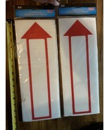 Garage Sale Signs Double-Sided Red And White Arrow W/Metal Stands 16X6 S... - £15.67 GBP