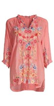 NWT Johnny Was Leona Tunic in Shell Pink Floral Embroidered Top 3X $295 - £118.04 GBP