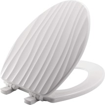 The Mayfair 132Slow 000 Sculptured Rainfall Toilet Seat Is Long,, And Wh... - $50.94