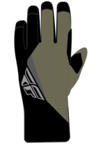 Fly Racing Mens Title Long Gloves Snow Black/Olive Md - $74.95