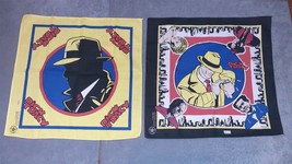 Dick Tracy Lot of 2 Bandanas Handkerchiefs 1990 Disney - $18.00