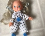 Vintage 3&quot; Doll Stuffed Pellet Durand Corporation Polka Dot Clown Suit - $9.19