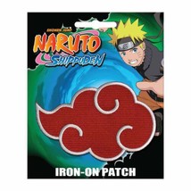 Naruto Anime Akatsuki Logo Embroidered 4&quot; Wide Licensed Patch NEW UNUSED - £6.30 GBP