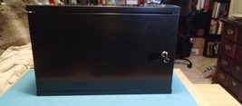 Modern 2U Wall Mount Network Server Cabinet Enclosure Rack Black With Lo... - £49.69 GBP