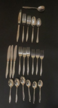 Set of 4 Stainless Steel Reed &amp; Barton Silverware 20 and 1 Sugar Spoon - $27.23