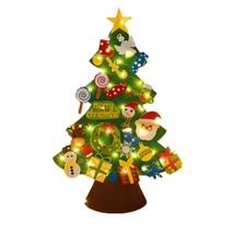 High Quality Felt Christmas Tree with 4m String Lights for Educational Kids / B - £23.98 GBP