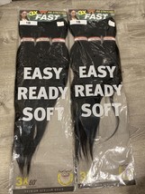 NEW Zury 60&quot; Premium African Braid Pre-Stretched Feathered Ends (2 Packs... - $19.32