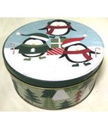 Christmas/Holiday Print Round Tin with Lid - $127.83 MXN