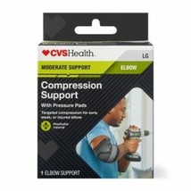 CVS Health Moderate Compression Support Elbow Pads, Large - $21.77