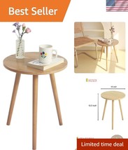 Versatile 16&#39;&#39; Round Coffee Table – Ideal Walnut Nightstand for Bohemian... - $1,008.82 MXN