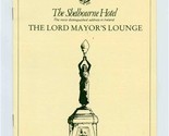 Shelbourne Hotel The Lord Mayor&#39;s Lounge Menu 1985 Dublin Ireland Trusth... - £25.31 GBP