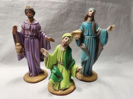 Nativity Handmade 3 Wisemen Vintage Felt Bottom Holiday - $18.23