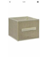 NEW Essentials Collapsible Storage Container WITH Handle 9&quot;x9&quot;x8&quot; TAN / ... - €5,08 EUR