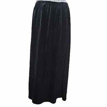 Black Velvet Maxi Skirt Size Large - £14.92 GBP