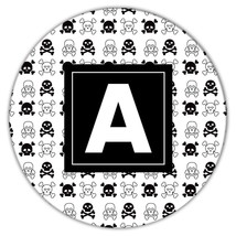 Skull Bones Pattern : Gift Coaster Repeatable Halloween Black White Teen Pirate  - £4.00 GBP