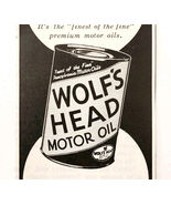 1958 Wolf&#39;s Head Motor Oil Advertisement Automobilia Refining Vintage E98F - $27.87 CAD