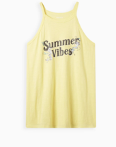 Torrid Yellow Mermaid Graphic SUMMER VIBES Cotton Tank Top Plus Size 2X  - $25.00