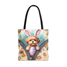 Tote Bag, Easter, Cute Dog with Bunny Ears, Personalised/Non-Personalised Tote b - £21.89 GBP+