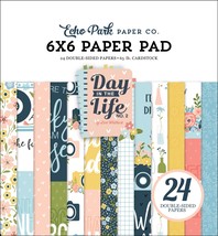 Echo Park Double-Sided Paper Pad 6&quot;X6&quot; 24/Pkg-Day In The Life No. 2 - £11.76 GBP