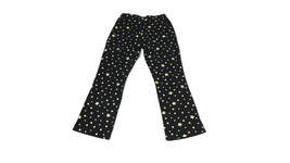 Lands End Pre Teen Girls Cotton Pants Kids Size 14 L Large Black w/ Gold Stars - £7.44 GBP