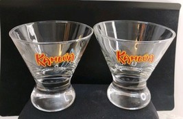 2 Kahlua The Every Day Exotic Cocktail Glasses 4&quot;X4 weighted bottom New - $14.76