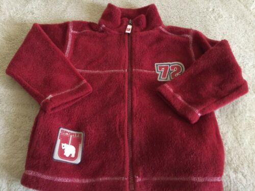 Kid Connection Boys Red Sports U 72 Fleece Long Sleeve Coat 2T - $5.39