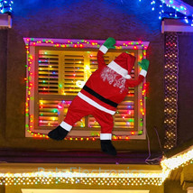 Christmas Fun Hanging Climbing Santa Claus Decoration Yard Party Indoor Outdoor - £16.77 GBP