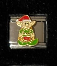 Christmas Elf Wholesale Italian Charm Enamel Link 9MM K45-2 - £11.60 GBP