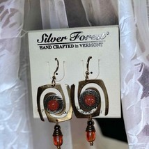 NWT beautiful abstract silver druzy earrings - €22,03 EUR
