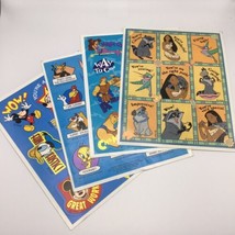 Vintage 90’s Cartoon Stickers Lot Disney Pocahontas Hercules WB Looney T... - $15.84